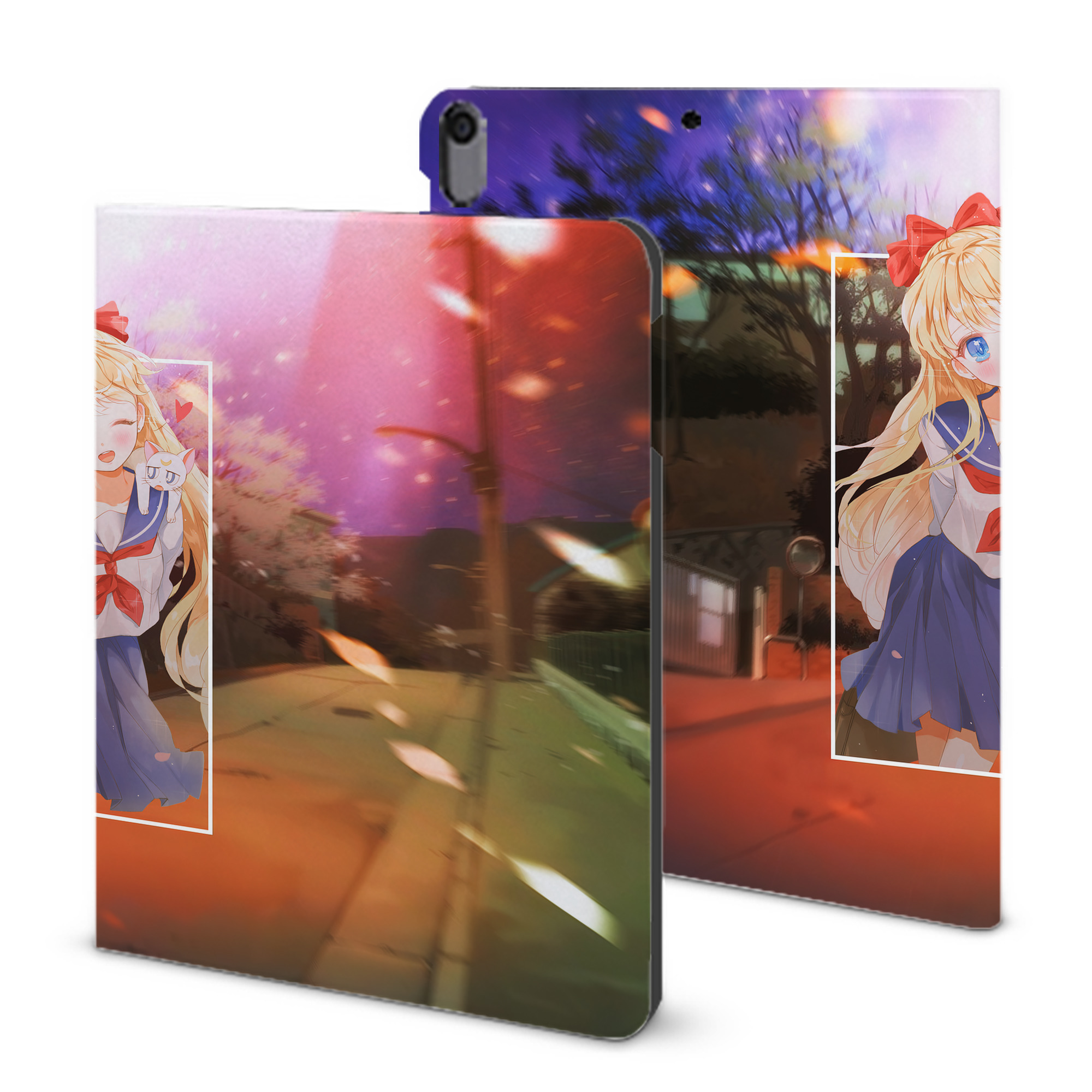 （画像用） 美少女戦士セーラームーン Sailor Moon IPad ケース ブック型 PUレザー TPU 耐衝撃 軽量 薄型 ペン収納なし 全面保護 IPad 各モデル対応